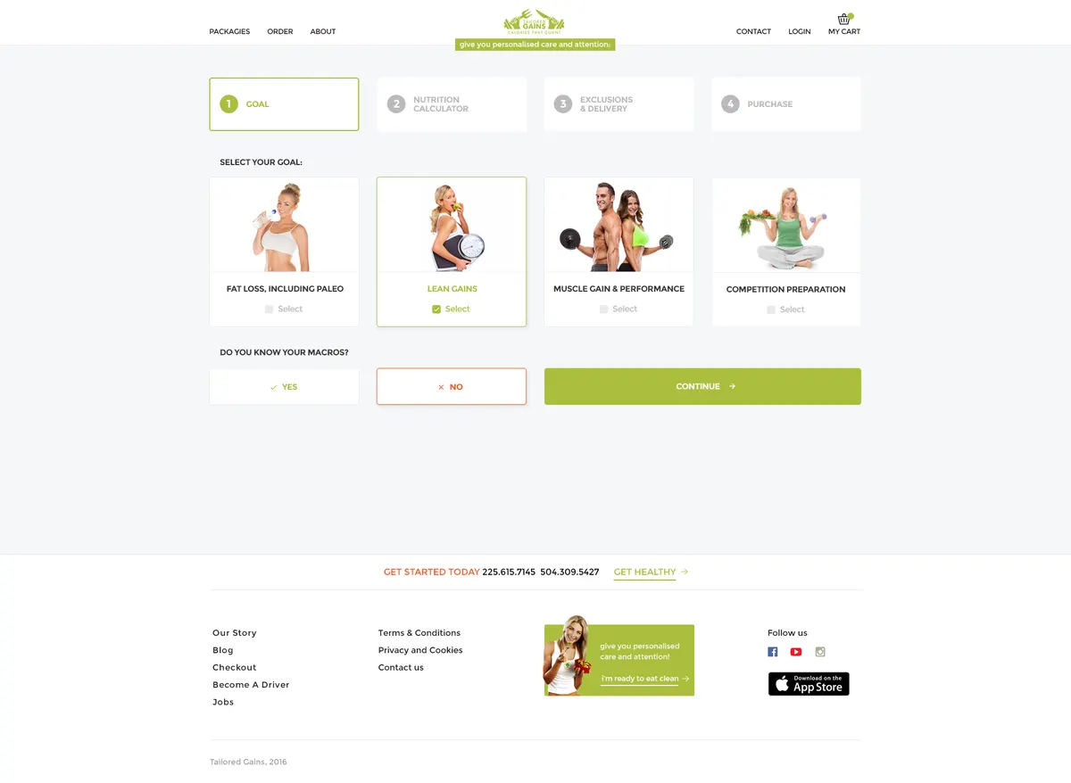 Tailored Gains — screen 4
